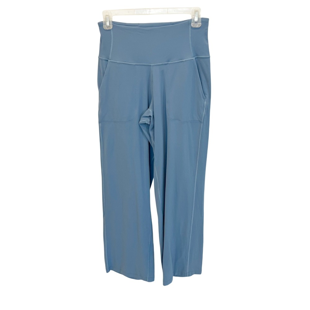 Lululemon Align High Rise Wide Leg Pants Blue Size 6 Pockets Yoga Athletic